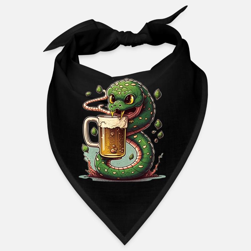 Cool Beer Snake Comic Illustration Bandana