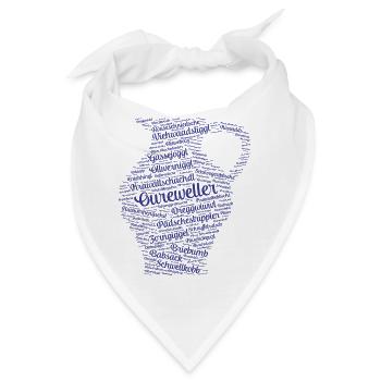 Bembel blau - Bandana - Weiß - Vorne