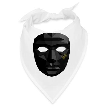 Geometrische Maske - Bandana - Weiß - Vorne