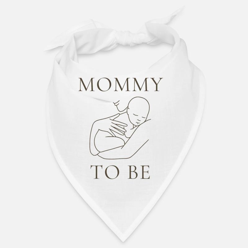 Conception de silhouette de maman en devenir - Bandana - blanc