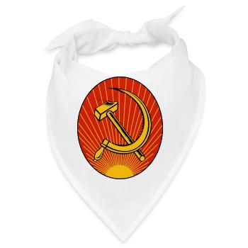 Hammer und Sichel - Bandana - Weiß - Vorne