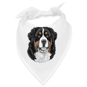 Berner Sennenhund - Bandana - Weiß - Vorne