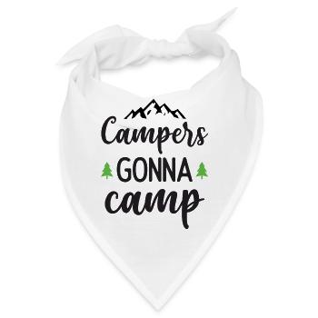 Camper auf dem Weg zum Camp - Bandana - Weiß - Vorne