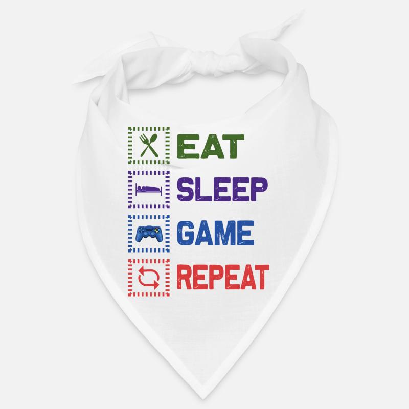 Eat Sleep Game Repeat Design Bandana