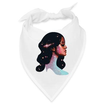 Kosmischer Träumer Portrait Design - Bandana - Weiß - Vorne