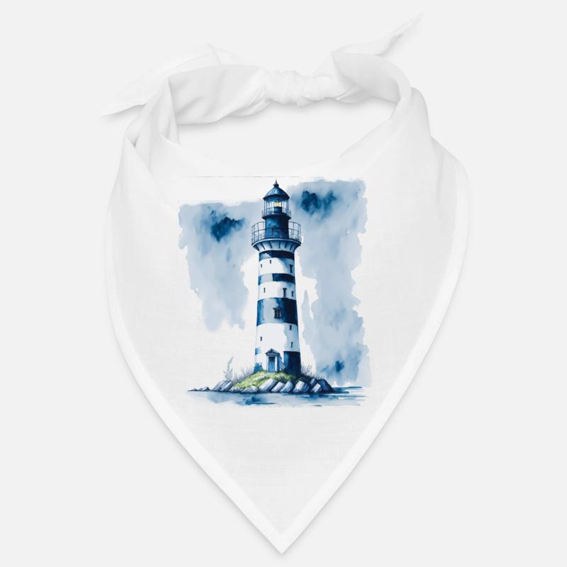 Lighthouse - Bandana - white