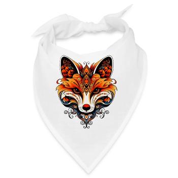 Schönheit des Fuchses ornamental - Bandana - Weiß - Vorne