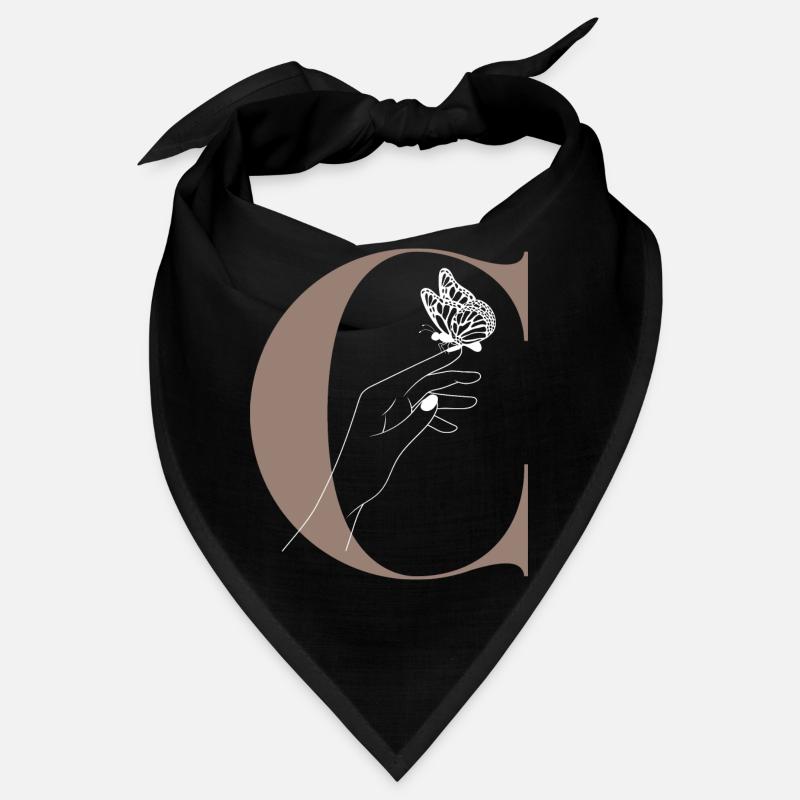 lettre C papillon magique Bandana