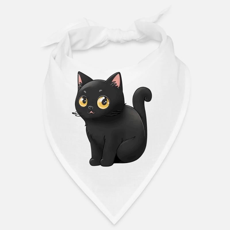 Mignon Black Cats Autocollant Stcker Bandana