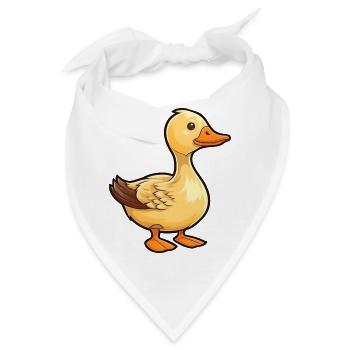 Kleine Ente im Comic-Stil - Bandana - Weiß - Vorne