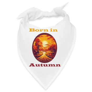 Born in Autumn - Bandana - Weiß - Vorne