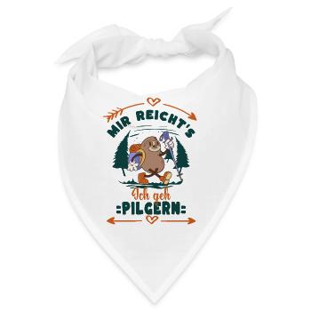 Jakobsweg - PILGERN - Faultier - Bandana - Weiß - Vorne