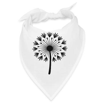 Pusteblumen Design - Bandana - Weiß - Vorne
