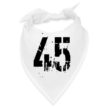 45 Nummer 45 - Bandana - Weiß - Vorne