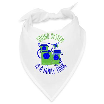 Soundsystem ist eine Familiensache - Bandana - Weiß - Vorne