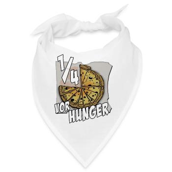 Viertel vor Hunger – Pizza Time - Bandana - Weiß - Vorne