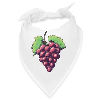 Traube Illustration - Bandana - Weiß - Vorne