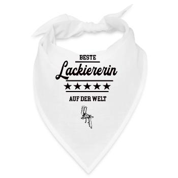 Beste Lackiererin Azubi Meisterin Lehrling Malerin - Bandana - Weiß - Vorne
