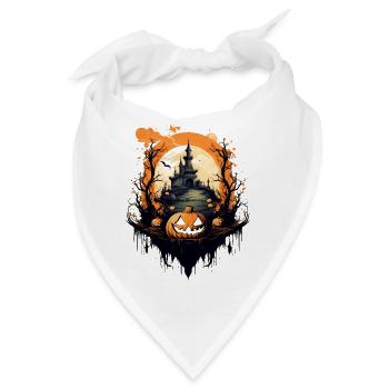 Halloween-Szene - Bandana - Weiß - Vorne