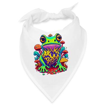 Trippy Frog 02 - Bandana - Weiß - Vorne