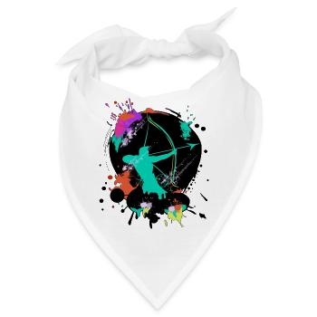 Archery Splash – Bow & Arrow - Bandana - Weiß - Vorne