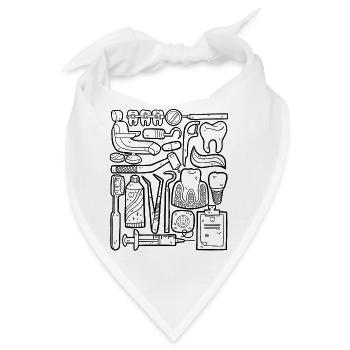 Zahnarzt - Bandana - Weiß - Vorne
