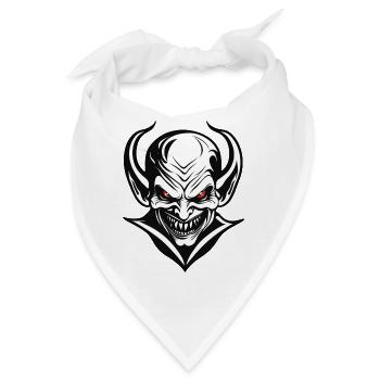 Teufel / Hölle / Horror / teuflisch / böse - Bandana - Weiß - Vorne