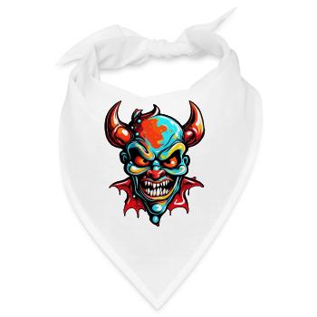 Teufel / Hölle / Horror / teuflisch / böse - Bandana - Weiß - Vorne