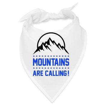 mountains are calling - Bandana - Weiß - Vorne