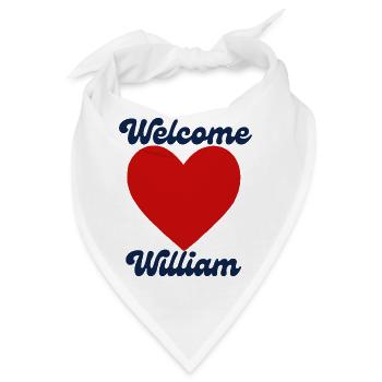 Willkommen William - Bandana - Weiß - Vorne