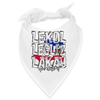 Haiti Haitian Flagge Ayiti Haitianer I Geschenk - Bandana - Weiß - Vorne