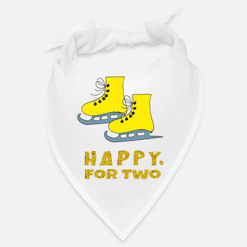 Ice Skates Happy for Two Bandana