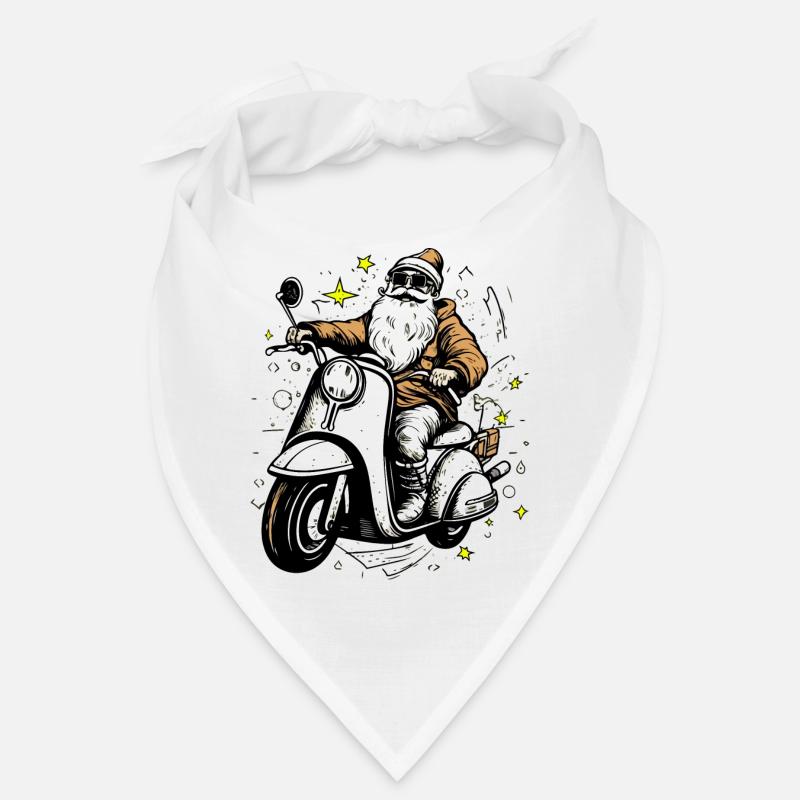 Père Noël sur son scooter Bandana