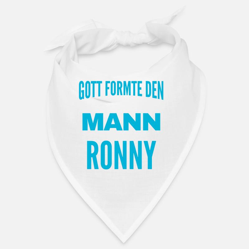 Ronny Name Design - Bandana - Weiß