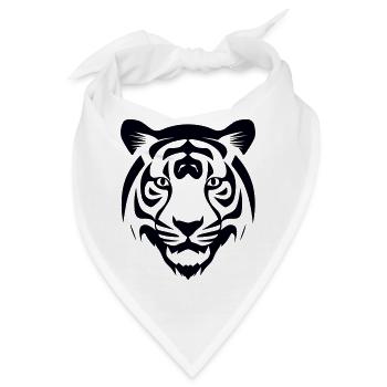 Felin Dschungel-Tigerkopf - Bandana - Weiß - Vorne