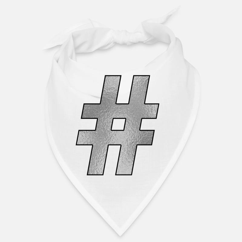 Hashtag Silber Bandana