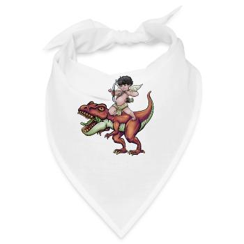 Cupid Armor T Rex Heart Valentinstag Cupid Rex - Bandana - Weiß - Vorne