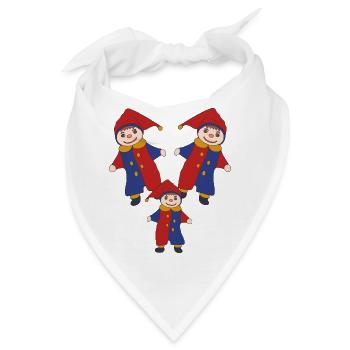 kasperle dreifach - Bandana - Weiß - Vorne