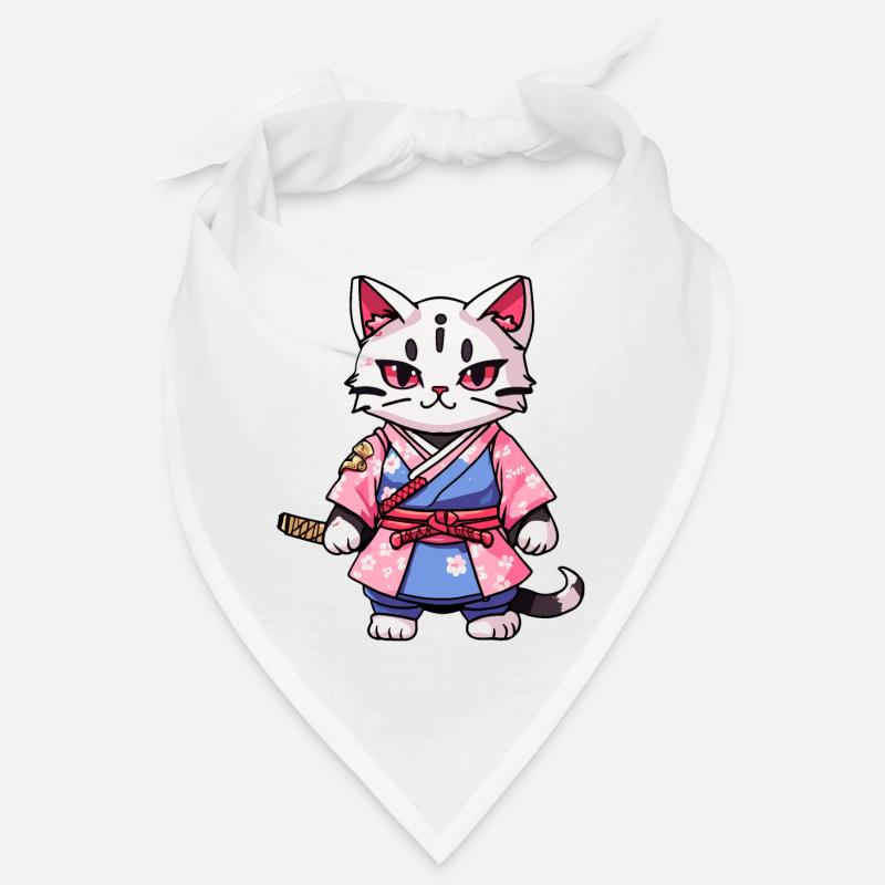 Samurai Katze & Kirschblüten #14 Bandana
