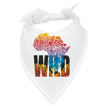 Africa map with giraffe skin - Bandana - Weiß - Vorne