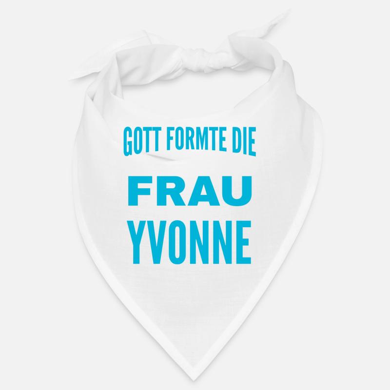 Yvonne Name Design - Bandana - Weiß