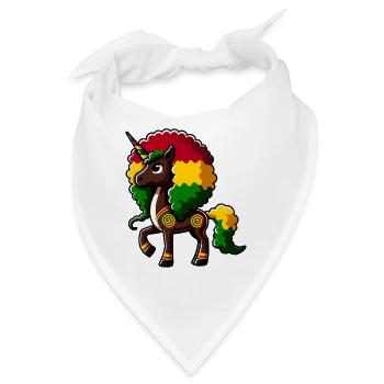 Melanin Einhorn Black Girl Magic - Bandana - Weiß - Vorne
