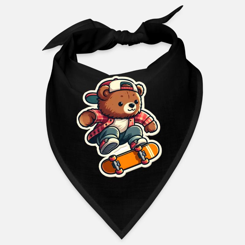 Bear Riding Skateboard Bandana