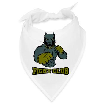 dog fighter fight club - Bandana - Weiß - Vorne