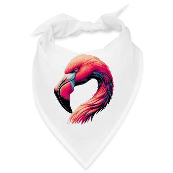 Flamingo - Bandana - Weiß - Vorne