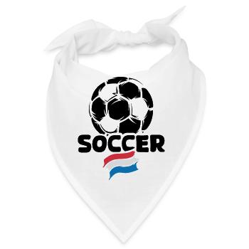 Niederlande Soccer Ball Flagge Fußballteam Logo - Bandana - Weiß - Vorne