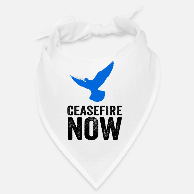 CESSEZ-LE-FEU MAINTENANT avec la Colombe de la Paix Bandana