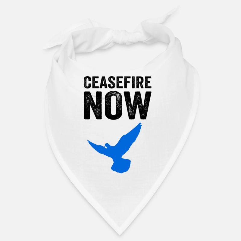 CESSEZ-LE-FEU MAINTENANT avec la Colombe de la Paix Bandana