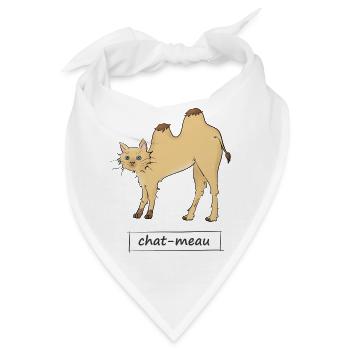 Katze meau - Bandana - Weiß - Vorne