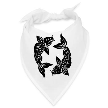 Sternzeichen Bild Fische - Bandana - Weiß - Vorne